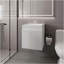 Meuble-lavabo avec deux portes Shoshoni, blanc-704055723