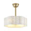 Luminaire suspendu moderne réversible pour ventilateur de plafond 6 lumières avec 7 pales et luminaire encastré à télécommande pour le salon et la chambre à coucher