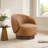Modern Swivel Barrel Chairs With Wood Base