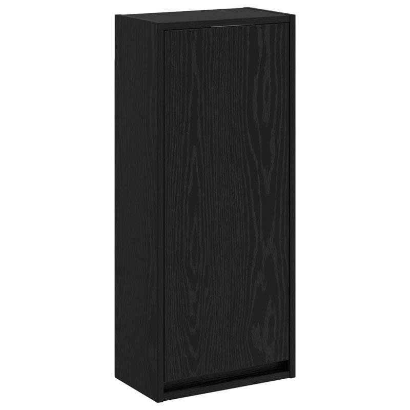 Engineered Wood Linen Cabinet, Black Oak
