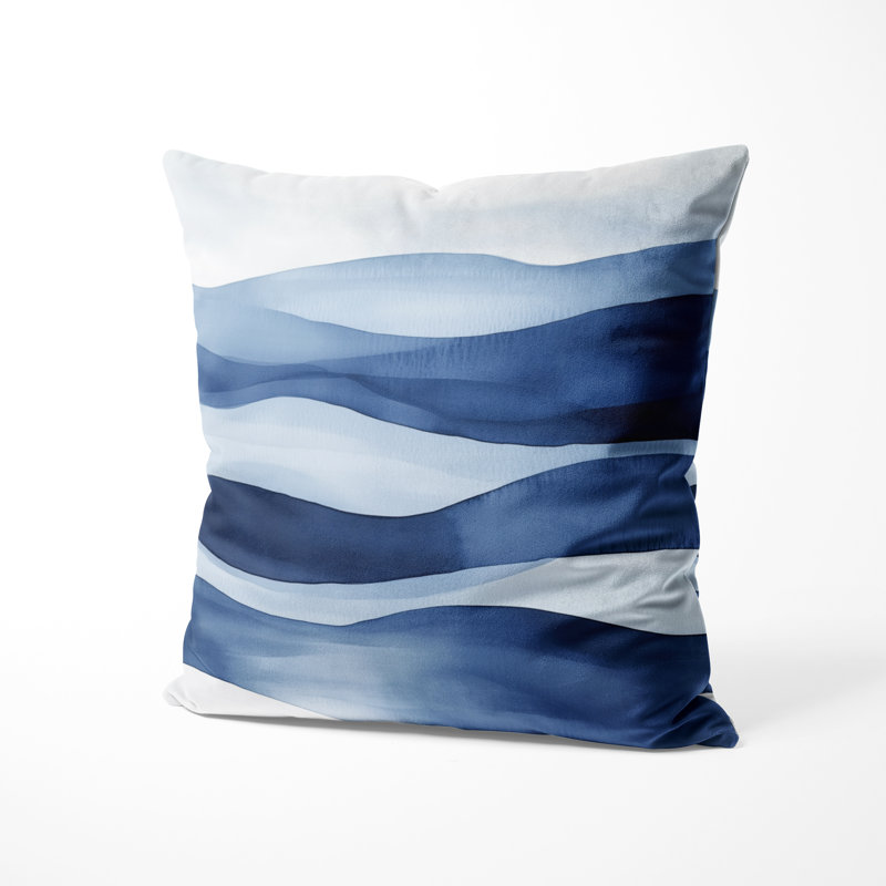 Coussin Indigo Horizon, H 16 po x l 16 po