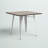 Christie Solid Wood Top Metal Base Dining Table-695117081-695117083