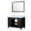 Meuble-lavabo de salle de bain 48 po X 22 - brun, comptoir en marbre de culture, miroir de 44 po, espace de rangement pour armoire de salle de bain brun, marbre, abondant