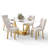Kekeli 6 - Person Pedestal Dining Set-106383664-106383666
