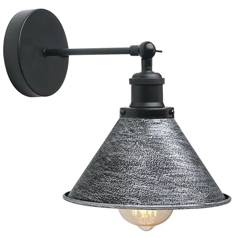 Axtell Armed Sconce, Brushed Silver