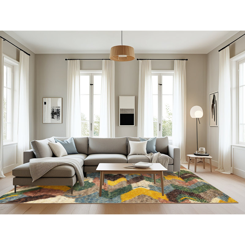 Tapis abstrait moderne 2536, Rectangle 8 pi x 12 pi