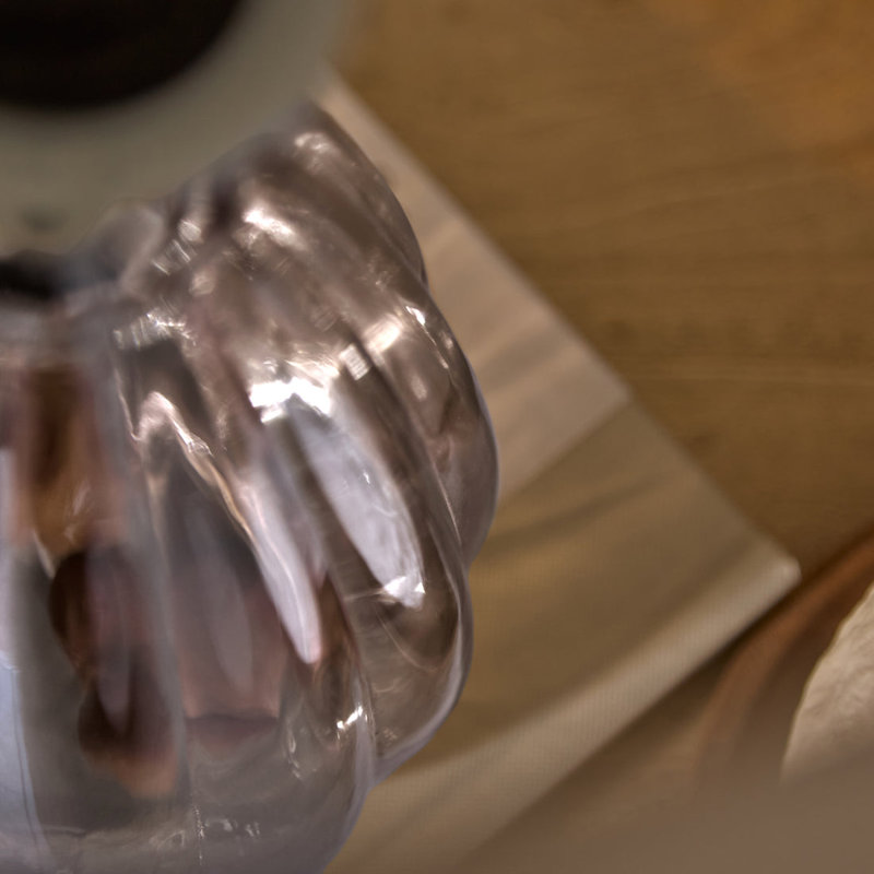 Glass Lamp, Taupe, Yes