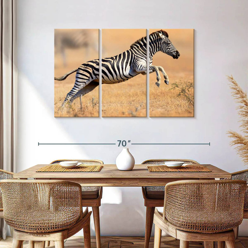 Brampt Jumping Zebra, 36" H x 57" W