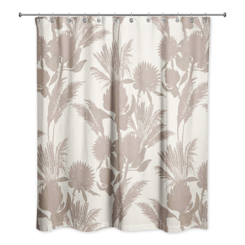 Rideau de douche simple en polyester Mizelle, Neutre