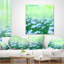 Fleurs de camomille sur fond vert - coussin à imprimé floral-30720605-30720602