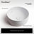 MonBlari 16" Round Solid Surface Bathroom Vessel Sink Matt White-120971775