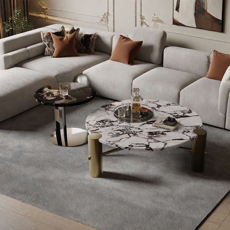 Burkey, Doré / gris foncé, H 13,8 po x L 35,4 po x l 35,4 po