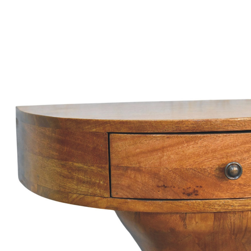Table de chevet courbée à piédestal