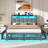 Upholstered Bed Frame With Drawers With Storage Headboard,Charging Station LED Light-1691856180-1691856182