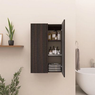 Combo armoire murale 24 po avec portes à fermeture douce et tablettes internes