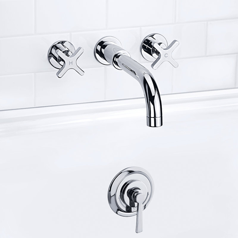 Kafka Tub and Shower Faucet, Polished Chrome