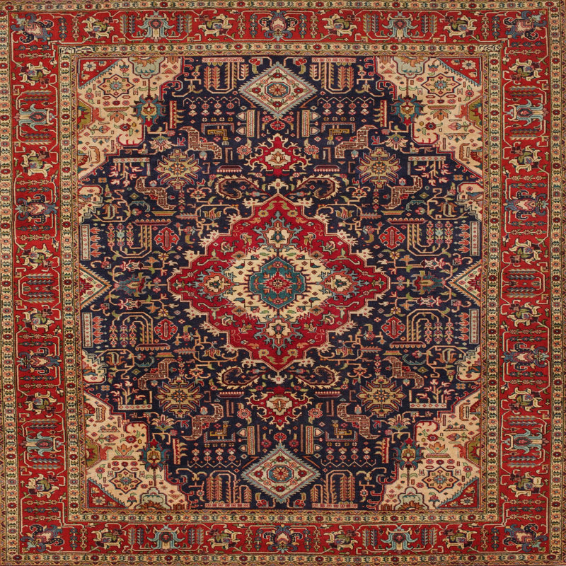 Tapis traditionnel noir / brun, Rectangle 2 pi x 5 pi