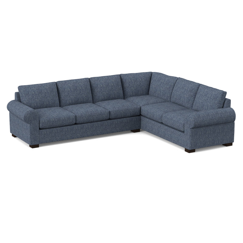 Canapé-lit modulaire de coin de 119 po de largeur, À ressorts, Geai bleu Connelly