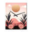Paysage serein abstrait en pastel rétro I - Horloge murale moderne abstraite-99635773