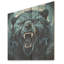 Portrait d'ours bleu sur fond bleu-1960928465