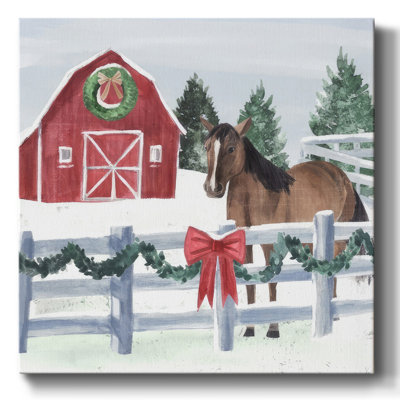 Ferme de Noël II sur toile