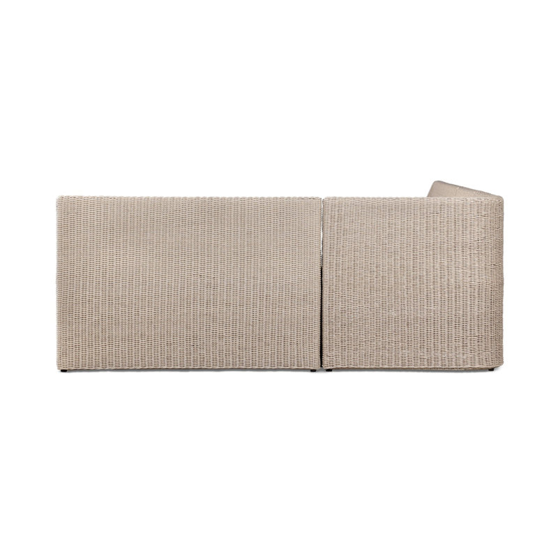 Senna Outdoor L-Shape Dining Banquette, 32.5" H x 132.25" W x 83.25" D