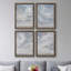 Ciel bleu I - ensemble de 4 reproductions d'art sur toile encadrées-183049723-183049724