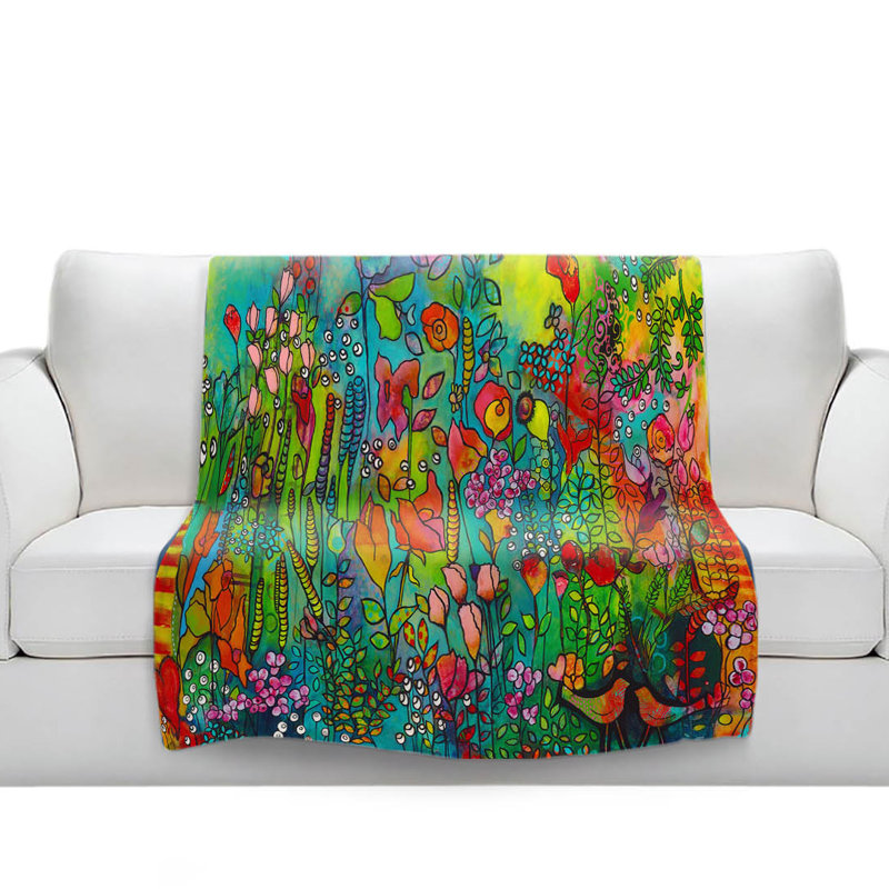Couverture sherpa à molleté happy place, l 51 po x L 60 po