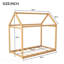 Lit simple en bois, couleur bois