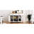 54" Large Kitchen Island with Rubber Wood Drop Leaf, Embossed Texture Rolling Kitchen Cart on 4 Wheels with 4 Doors and 3 Drawers-129469880