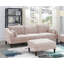 Magnifique ensemble modulaire modulaire 5 pièces, 2 fauteuils à un accoudoir, 2 accoudoirs, 1 repose-pieds, tissu Morgan-121051835