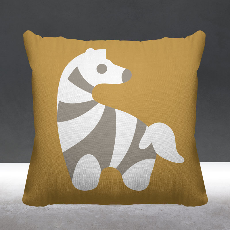 Coussin décoratif Simbi, L 15 po x H 15 po, Ocre