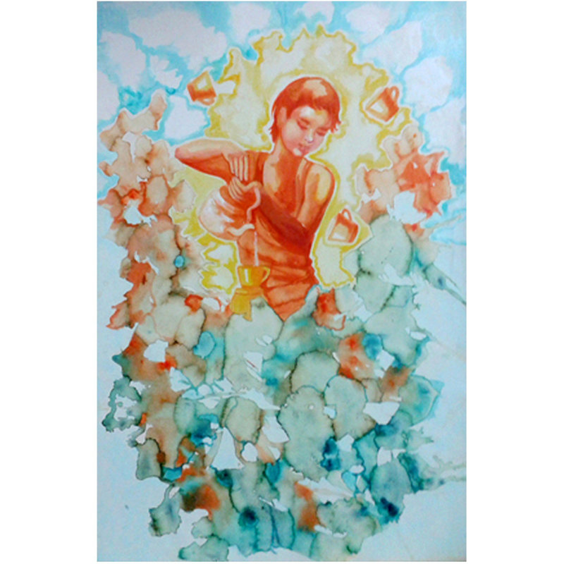 Illusion de vie | Affiche et acrylique sur papier fait à la main | Par Sonali S Iyengar