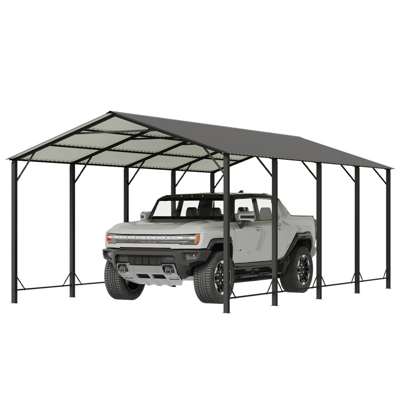 Abri d'auto 12 x 20 pi avec toit et cadre