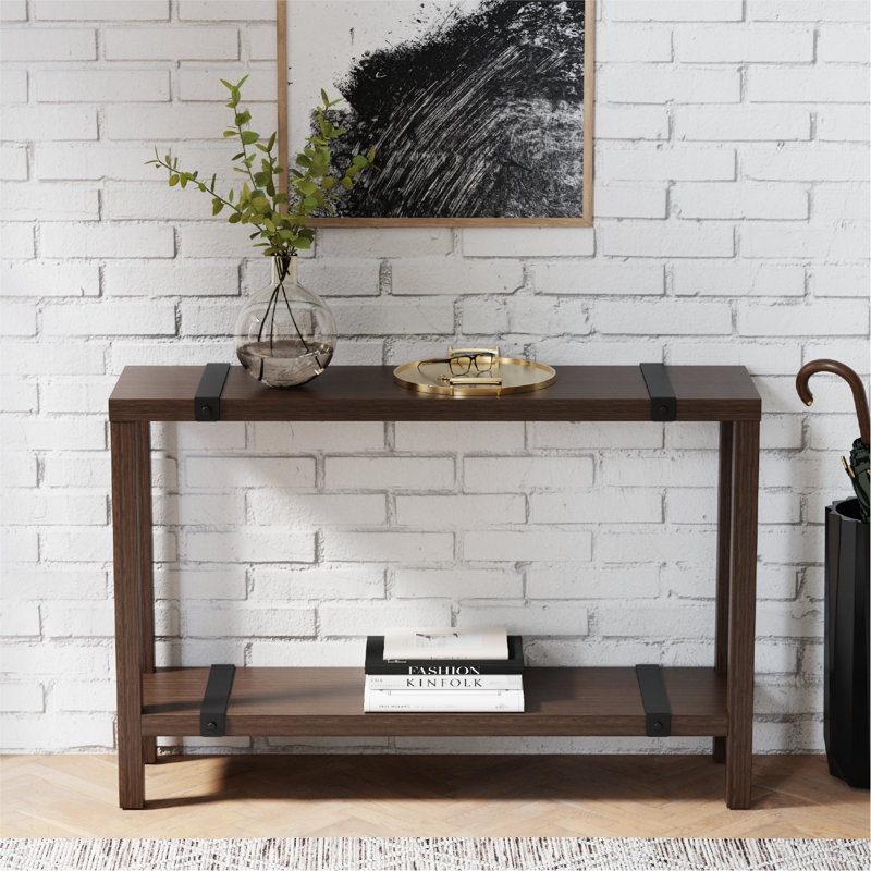 Raby Console Table, Brown Walnut