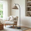 Lampe sur pied arquée en rotin de 63,8 po avec chaînette Cerelia
