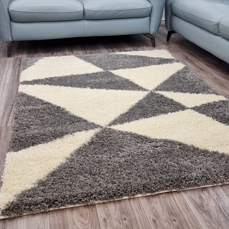 Nay Geometric Shag Area Rug