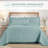 Remi All Season Breathable Jacquard Geometric Fringe Cotton-Poly Blend Bedspread Set With Shams-1407699621-1407699677