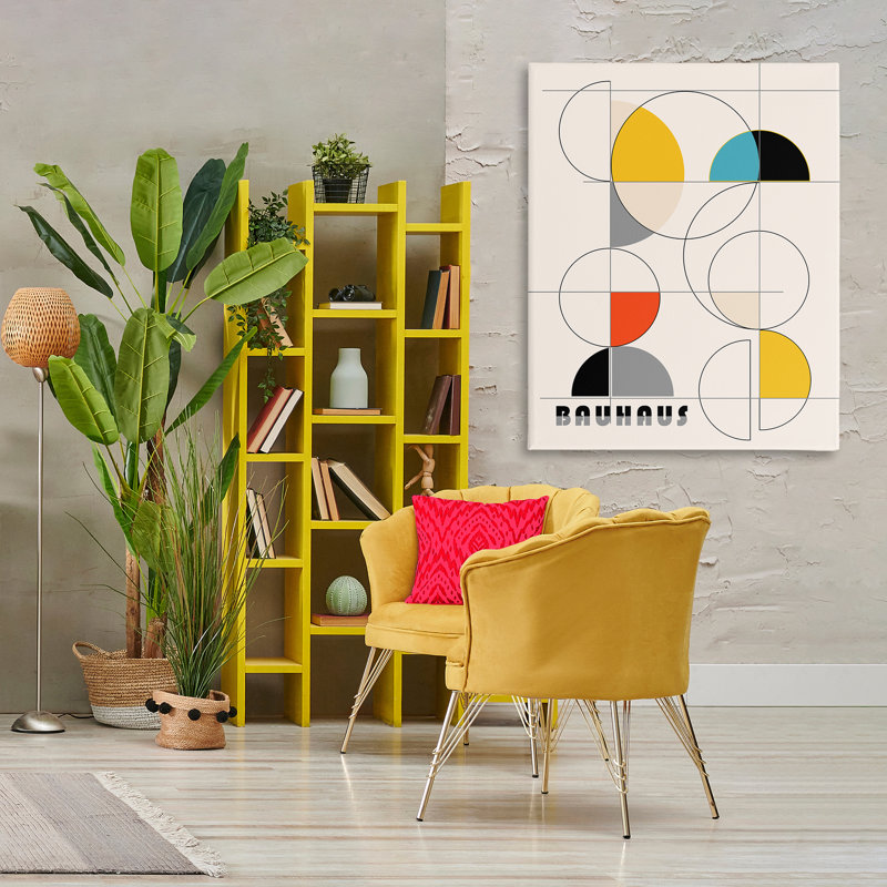Art mural sur toile mouvement Bauhaus par Ioana Horvat, H 48 po x l 36 po