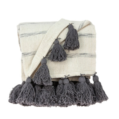 Jeté en coton tissé à la main 52 po x 67 po Seema