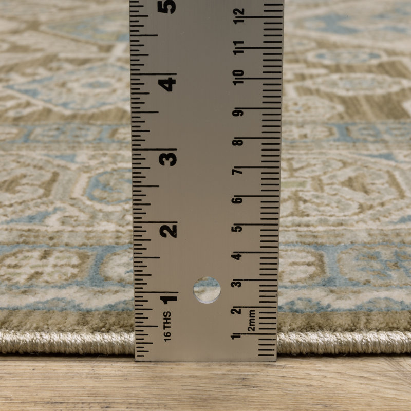 Graicyn Global Traditonal Brown/ Blue Area Rug, Runner 2'3" x 7'9"