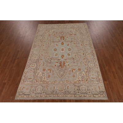 Vegetable Dye Oushak Turkish Area Rug 6x9