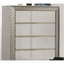 Meuble de chambre de style glam 1pc avec 5 tiroirs et socle en verre-348609344