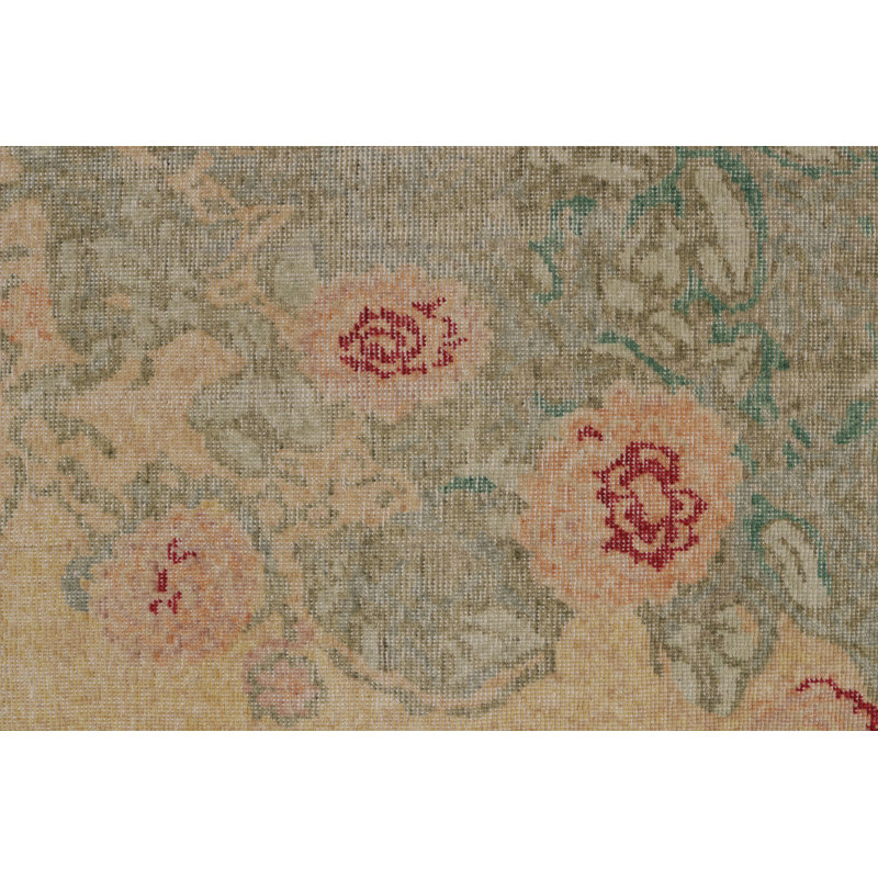 Distressed Homage Floral Area Rug, Runner 2'6" x 10'