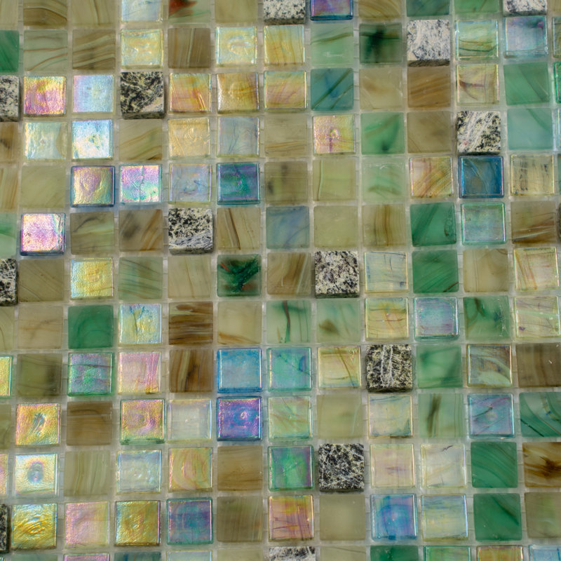 Mingles 0.6" x 0.6" Glass Mosaic Grid Wall & Floor Tile