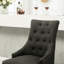 2 chaises en bois massif à boutons gris anthracite - style à oreilles avec têtes de clous attrayantes-993203750