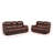 2 - Piece Power Reclining Top Grain Leather Living Room Set With USB & 2 Cup Holders On Back Cushions-806085653