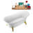 67'' Streamline Clawfoot Soaking Acrylic Bathtub With Drain, Clawfeet, and Bamboo Tray-14879740-14879713