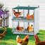 Boîtes de nidification de poulet à 4 compartiments, boîtes de nidification murales en métal pour différentes races
