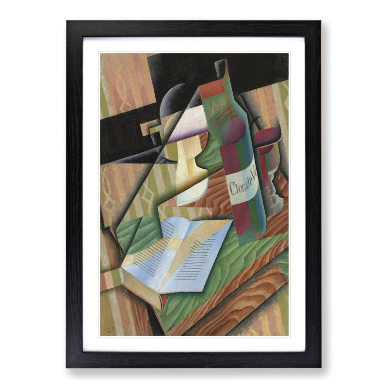 Le Livre by Juan Gris - Picture Frame Painting, Black Framed, 65cm H x 48cm W x 2cm D